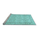 Sideview of Machine Washable Abstract Light Blue Contemporary Rug, wshcon489lblu