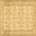 Square Abstract Brown Contemporary Rug, con489brn