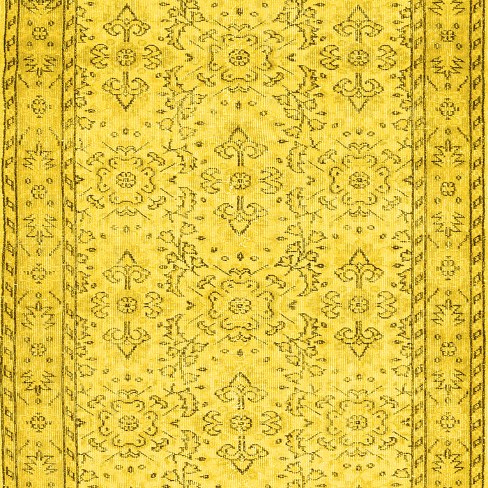 Machine Washable Abstract Yellow Contemporary Rug, wshcon489yw