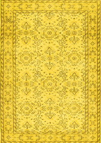 Abstract Yellow Contemporary Rug, con489yw