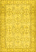 Abstract Yellow Contemporary Rug, con489yw