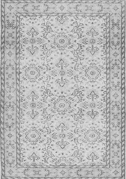 Abstract Gray Contemporary Rug, con489gry