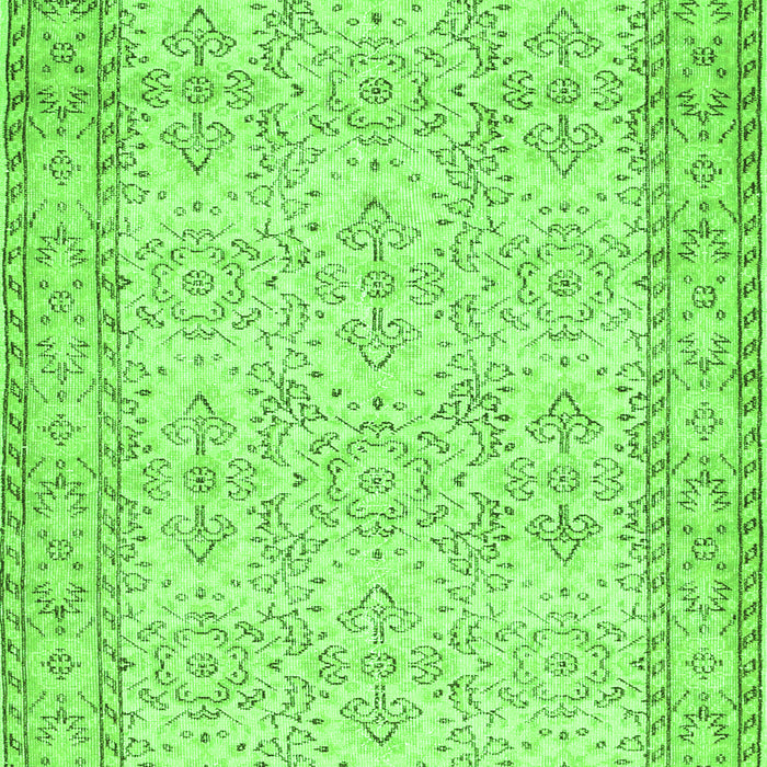 Serging Thickness of Machine Washable Abstract Green Contemporary Area Rugs, wshcon489grn