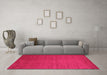 Machine Washable Abstract Pink Contemporary Rug in a Living Room, wshcon48pnk