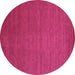 Round Machine Washable Abstract Purple Contemporary Area Rugs, wshcon48pur