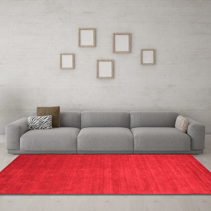 Contemporary Red Washable Rugs