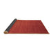 Sideview of Abstract Brown Contemporary Rug, con48brn