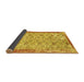 Sideview of Abstract Yellow Contemporary Rug, con490yw