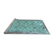 Sideview of Machine Washable Abstract Light Blue Contemporary Rug, wshcon490lblu