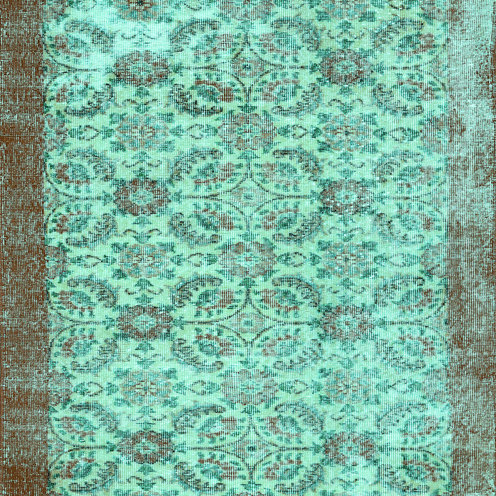 Machine Washable Abstract Turquoise Contemporary Area Rugs, wshcon490turq
