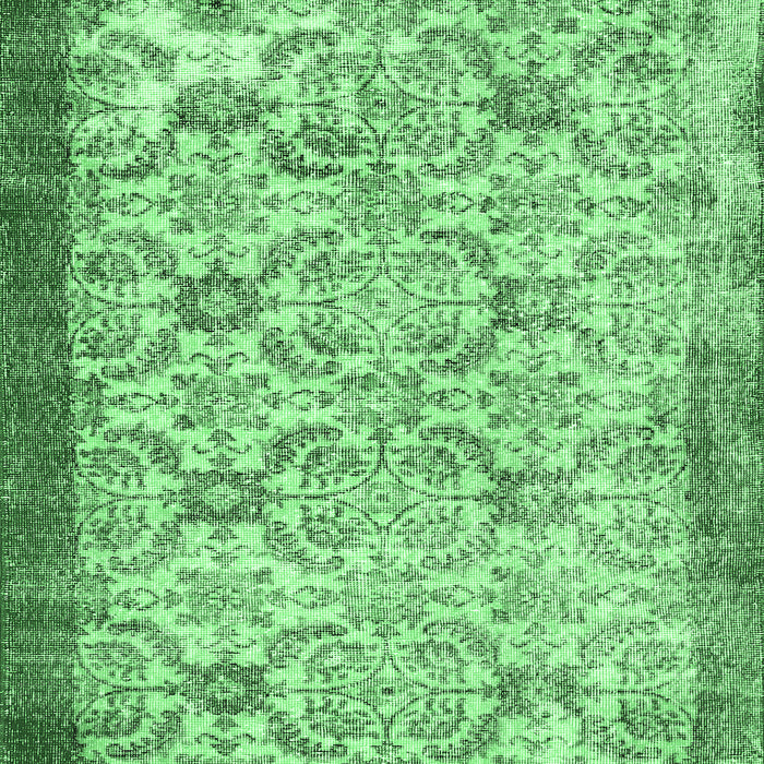 Machine Washable Abstract Emerald Green Contemporary Area Rugs, wshcon490emgrn