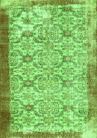 Abstract Green Contemporary Rug, con490grn