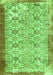 Abstract Green Contemporary Rug, con490grn