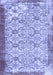 Abstract Blue Contemporary Rug, con490blu