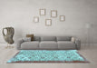 Machine Washable Abstract Light Blue Contemporary Rug in a Living Room, wshcon490lblu