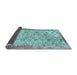 Sideview of Abstract Light Blue Contemporary Rug, con490lblu