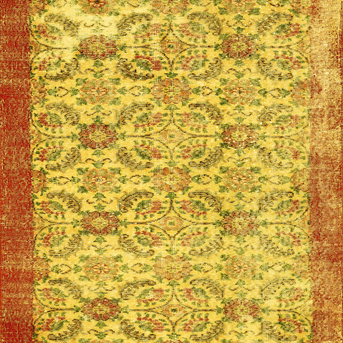 Machine Washable Abstract Yellow Contemporary Rug, wshcon490yw