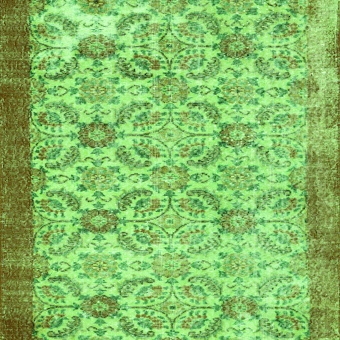 Serging Thickness of Machine Washable Abstract Green Contemporary Area Rugs, wshcon490grn