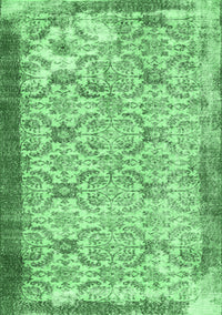 Abstract Emerald Green Contemporary Rug, con490emgrn