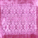 Square Abstract Pink Contemporary Rug, con490pnk