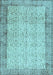 Machine Washable Abstract Light Blue Contemporary Rug, wshcon491lblu