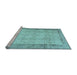 Sideview of Machine Washable Abstract Light Blue Contemporary Rug, wshcon491lblu