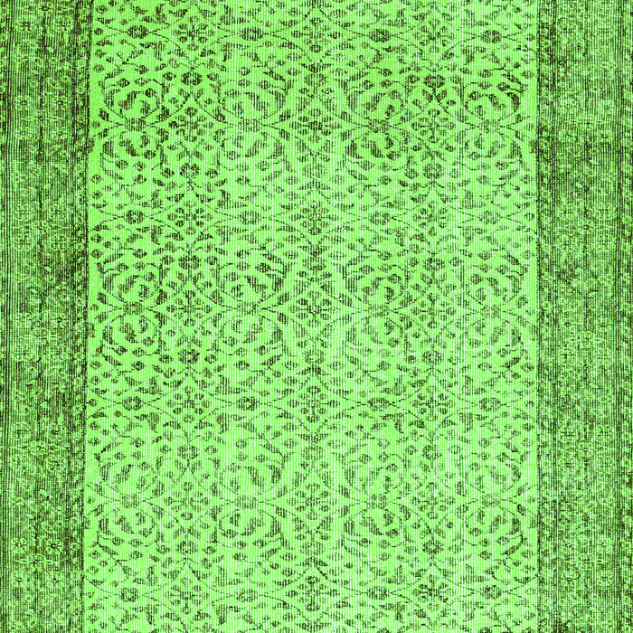 Serging Thickness of Machine Washable Abstract Green Contemporary Area Rugs, wshcon491grn