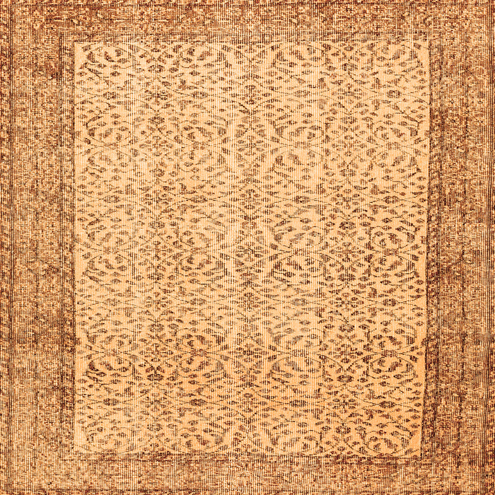 Serging Thickness of Abstract Orange Contemporary Rug, con491org