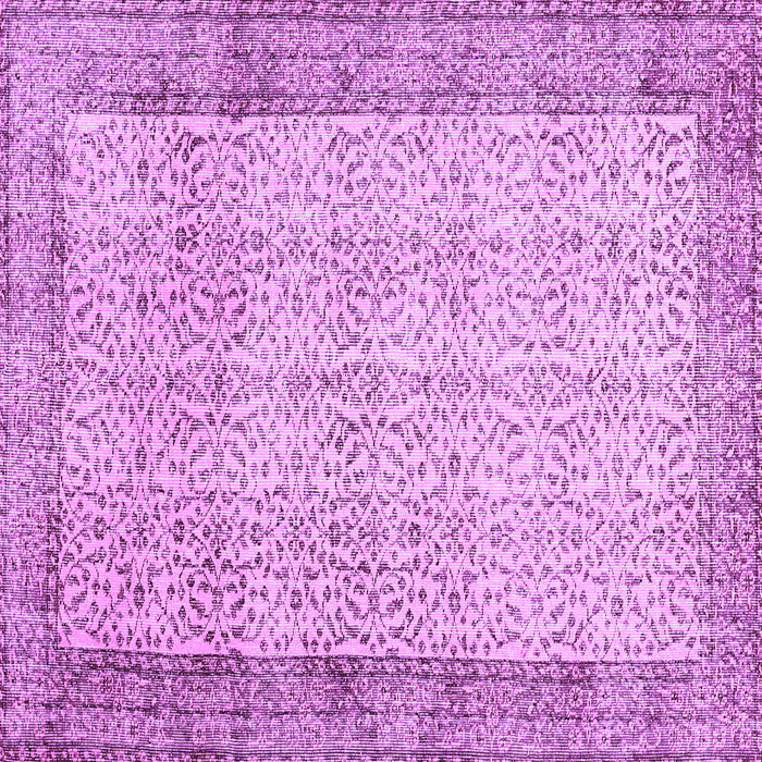 Square Machine Washable Abstract Purple Contemporary Area Rugs, wshcon491pur