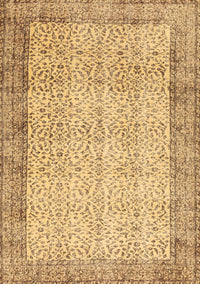 Abstract Brown Contemporary Rug, con491brn