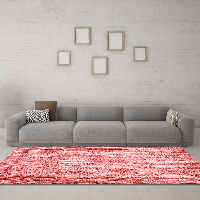 Contemporary Red Washable Rugs