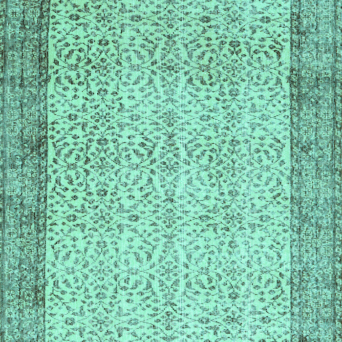 Machine Washable Abstract Turquoise Contemporary Area Rugs, wshcon491turq