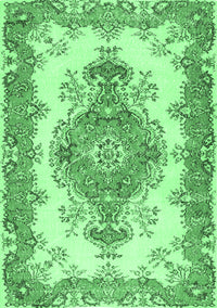 Abstract Emerald Green Contemporary Rug, con492emgrn