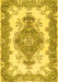 Abstract Yellow Contemporary Rug, con492yw