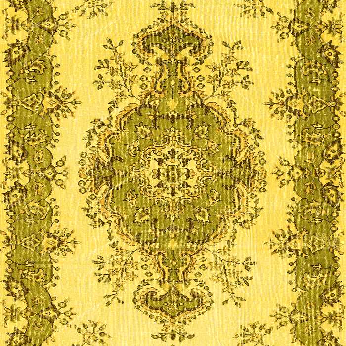 Abstract Yellow Contemporary Rug, con492yw