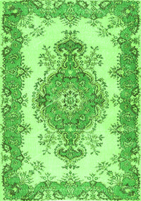 Abstract Green Contemporary Rug, con492grn