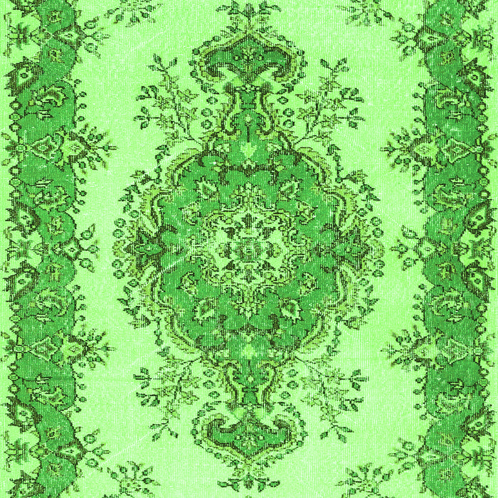Abstract Green Contemporary Rug, con492grn