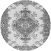 Machine Washable Abstract Gray Contemporary Rug, wshcon492gry