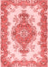 Abstract Red Contemporary Area Rugs