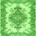 Serging Thickness of Abstract Green Contemporary Rug, con492grn