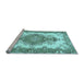 Sideview of Machine Washable Abstract Light Blue Contemporary Rug, wshcon492lblu