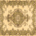 Square Abstract Brown Contemporary Rug, con492brn