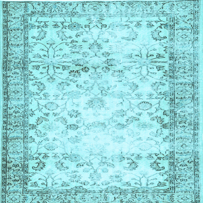 Square Machine Washable Abstract Light Blue Contemporary Rug, wshcon493lblu