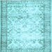 Square Machine Washable Abstract Light Blue Contemporary Rug, wshcon493lblu