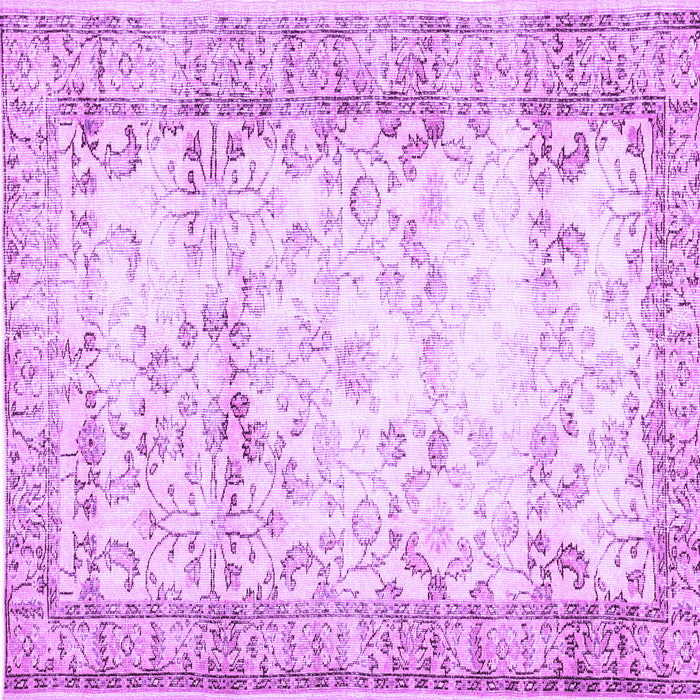 Square Abstract Purple Contemporary Rug, con493pur