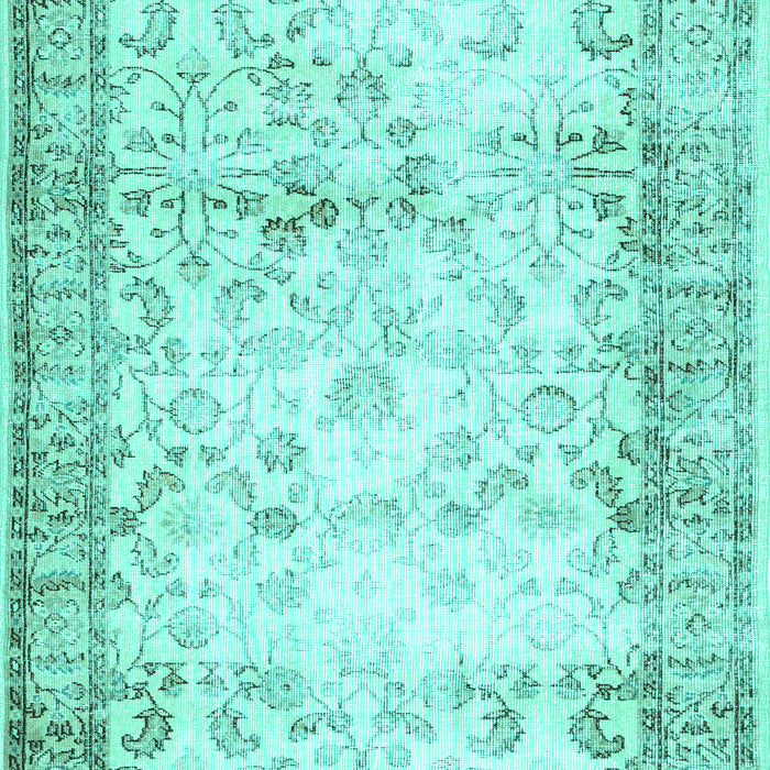 Abstract Turquoise Contemporary Rug, con493turq