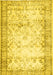 Abstract Yellow Contemporary Rug, con493yw