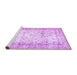 Sideview of Machine Washable Abstract Purple Contemporary Area Rugs, wshcon493pur