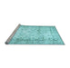 Sideview of Machine Washable Abstract Light Blue Contemporary Rug, wshcon493lblu