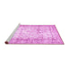 Sideview of Machine Washable Abstract Pink Contemporary Rug, wshcon493pnk